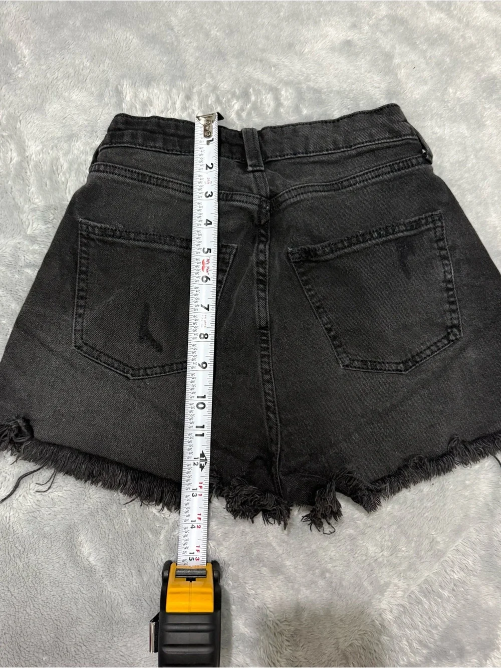 Black Distressed High-Waist Denim Shorts Size 00 Wild Fable